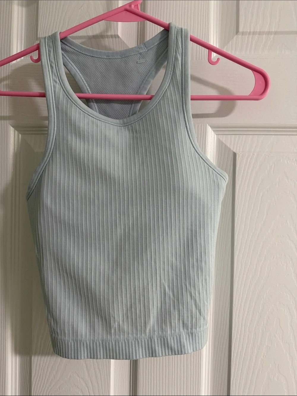Lululemon Ribbed Racerback Tank Top - Light Blue - Picture 1 of 4